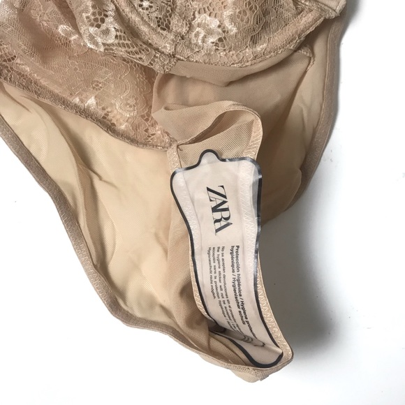 New Zara Lace Bodysuit: Colour Champagne Size 80B/Large - Picture 14 of 14